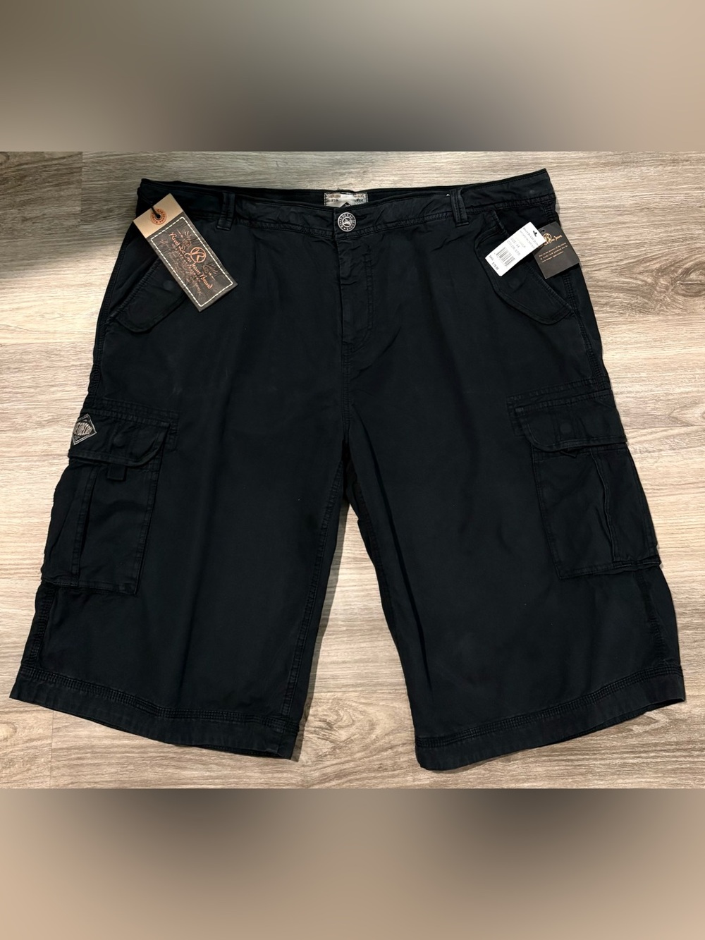 Rivet de Cru Black Twill Cargo Shorts size 44 MSRP $78 New with Tags